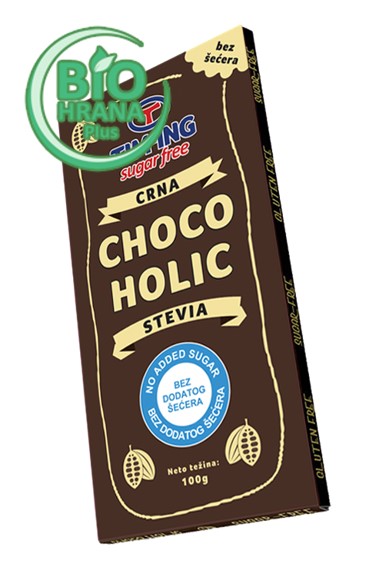 Cokolada crna sa steviom choko holic  100g  T.ing